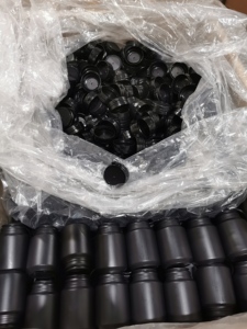 100ml HDPE Medical grado bottiglia di plastica nera manomissione evidente tappo a scatto per Chewing Gum compresse <span class=keywords><strong>contenitori</strong></span> di <span class=keywords><strong>medicinali</strong></span> liquidi - Product Image 3