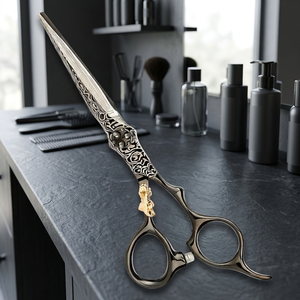 Ensemble de ciseaux de coiffure en acier inoxydable, ciseaux de coupe et de texturisation pour salon, kit d'outils de barbier pour stylistes et salons - Product Image 4