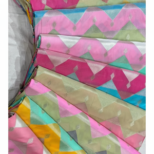 Wholesale Rangkat Brocade Fabric for Girls Designer Embroidery <b>Material</b> for Formal Traditional Outfits Metallic Woven Dress - Product Image 1