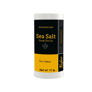 Private Label Kosher Coarse Dead Sea Salt 11lb <b>Shaker</b> Premium Edible Seasoning Made in USA Manufacturer Direct - Product Image 1