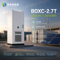 BOX-E/OEM BOXC-2.7T 261kWh 125kW LiFePO4 Armoire de stockage d'énergie hors réseau à refroidissement liquide avec BMS intelligent pour stockage éolien/solaire et optimisation du facteur de puissance