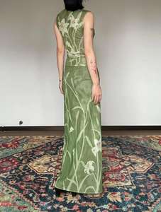 Nouvelle Robe Cheongsam Ajustée et Amincissante à Col Montant, Style Chinois, Série Florale, Motif Lys <span class=keywords><strong>Sauvage</strong></span>, Double Face, Coupe Slim - Product Image 2