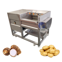 Industriële borstelroltype wortelgroente schil- en wasmachine voor cassave, aardappel, gember en wortelen
