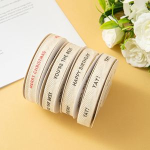 Ruban d'emballage cadeau cylindrique blanc naturel, écologique, durable, haute densité, imprimé avec logo, pour anniversaire et mariage, vente en gros - Product Image 1