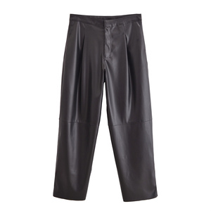 <span class=keywords><strong>Pantaloni</strong></span> <span class=keywords><strong>donna</strong></span> moda nuova moda <span class=keywords><strong>in</strong></span> finta pelle retrò a vita alta con cerniera a mosca <span class=keywords><strong>pantaloni</strong></span> da <span class=keywords><strong>donna</strong></span> - Product Image 1
