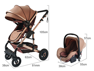 Carreola 3 en 1 con <span class=keywords><strong>Silla</strong></span> de Auto EN1888, Cochecito de Lujo Ligero, Portabebés, Carreola 3 en 1 - Product Image 2