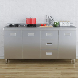 Nessuna installazione SS304 armadio da cucina in acciaio inox piccole famiglie durevole e robusto antibatterico cucina fornelli armadio - Product Image 2