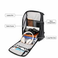 Nouveauté Sac à dos pour ordinateur portable avec fermeture éclair et logo personnalisé pour hommes, idéal pour le bureau et les voyages d'affaires
