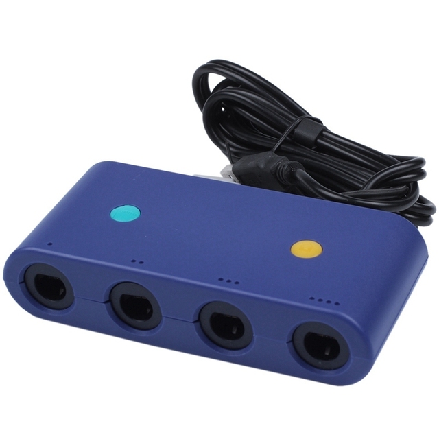 NGC Adapter for Nintendo Gamecube 4-Port Controller Converter for Switch Wii U PC Turbo Home Button Mode No Driver Required