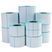 Autocollant adhésif personnalisable 80x60mm, imperméable et résistant à l'huile, étiquette thermique directe pour la promotion, l'épicerie, l'exposition