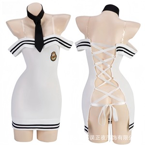 Sexy strapless lingerie set for late-night relaxation, featuring a sexy strapless bra and lace-up details, perfect for flight - Product Image 2