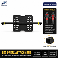 Accessoire de presse à jambes pour machine Smith avec plaque de repose-pieds et manchons – Équipement de musculation professionnel à charge par plaques pour salle de sport
