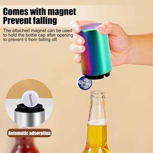 Abridor de Botellas de Cerveza Automático |   Removedor de Tapas Magnético de Acero Inoxidable para Uso Doméstico y Comercial - Product Image 3