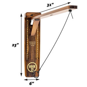Jeu de lancer d'anneau Image de carnaval <span class=keywords><strong>Jeux</strong></span> de lancer d'anneaux en bois écologiques Crochet unisexe 21 Jeu de balançoire d'anneau mural - Product Image 3
