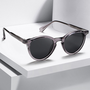 HBK Unisex Sunglasses New <strong>Korean</strong> Style Pink PC Frame TAC Polarized Lenses Men and Women's Sun <strong>Glasses</strong> - Product Image 1