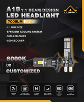 Phare à Led Plug and Play avec ventilateur à billes H4 H7 9005 9006 Système d'éclairage à LED