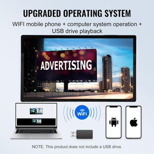 Hot Selling 21,5 Zoll 22 "Wifi Digital Advertising Menu Board Wand montage Split Screen mit Video wiedergabe Uhr Kunststoff rahmen - Product Image 2