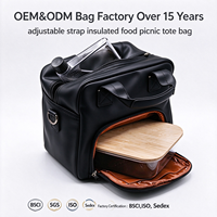 Sac isotherme fourre-tout pour repas, grand sac de préparation thermique en cuir PU, style vintage, pour voyage, fournisseur commercial, usine certifiée ISO