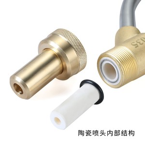 <b>Sandblasting</b> Gun Set With Ceramic Core Copper Nozzle High Pressure Industrial Rust Removal Cleaning Tool Metal Hose Kit - Product Image 5