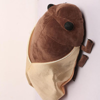 8751 OEM ODM Jouets en peluche réaliste en forme de cigale marron avec coquille dorée, coussin à câliner, poupées insectes en peluche pour enfants et amateurs de nature