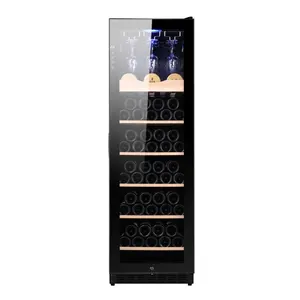 Refrigerador de vinho Kenkuhl com alça embutida para garrafas 101, refrigerador com suporte para copos de vinho