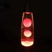 Lampe à cire de lave en aluminium de 16 pouces, lumière de nuit romantique, décoration de table de chambre à coucher, bleu/orange/vert multicolore, cadeau créatif
