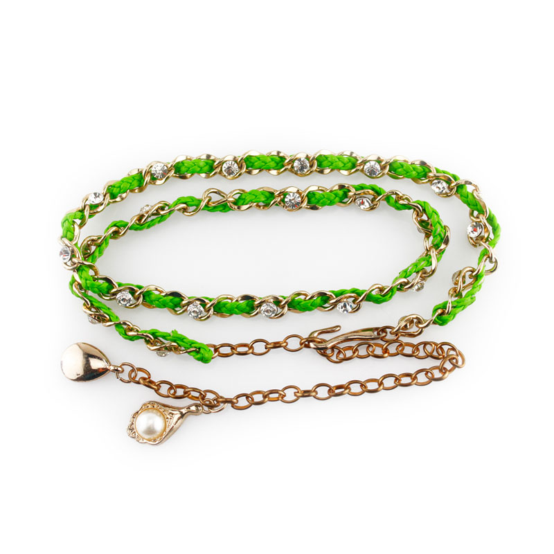 Gracile, антикварные, позолоченные, со стразами, восковая веревка, металлическая цепочка, пояса для женского платья