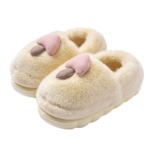Chaussons d'hiver 2025 doublés en peluche, décorés de champignons, semelle extérieure en PVC, antidérapants, en fourrure, motif dessin animé, pour couple, pour la maison et l'extérieur, pour hommes - Product Image 5