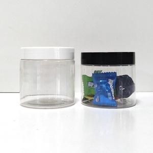 Stock 1oz-12oz White Lid PET Transparent <b>Plastic</b> Cream <b>Jars</b> with Custom Logo for Skin Care - Product Image 4