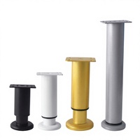 Pieds de support réglables en acier au carbone sans perçage pour armoires, meubles TV, lits, tables, canapés, tables basses