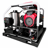 Nettoyeur haute pression à eau chaude à essence Belt Link 5000 PSI 24 CV, pression réglable, usage intensif, 6,5 GPM