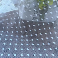 Tissu en tulle à pois en polyester à prix abordable Zeal