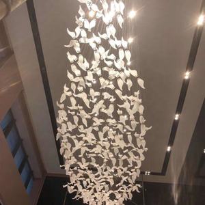 Grand lustre en verre Led en forme d'<span class=keywords><strong>oiseau</strong></span> volant, pour Hall <span class=keywords><strong>de</strong></span> Banquet, hôtel Commercial, Hall d'entrée, luxe moderne - Product Image 2