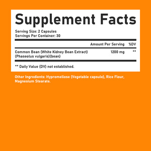 Private Label White Kidney Bean Capsules with White Kidney Cambogia Immune System Supports 1200 mg Per serving Capsules - Product Image 2