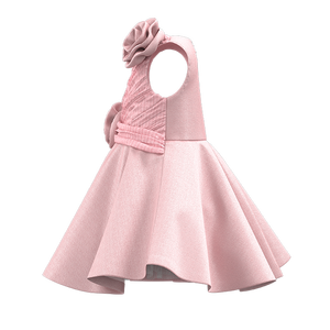 Vestido informal sin mangas para niñas con detalles florales en 3D - Product Image 3