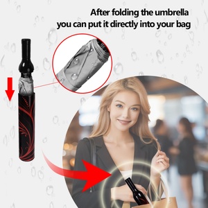 21-Inch Premium Manual Five-Folding Wine Bottle <b>Umbrella</b> Stainless Steel Ribs 8K Fabric Modern Design Portable Travel Custom - Product Image 3