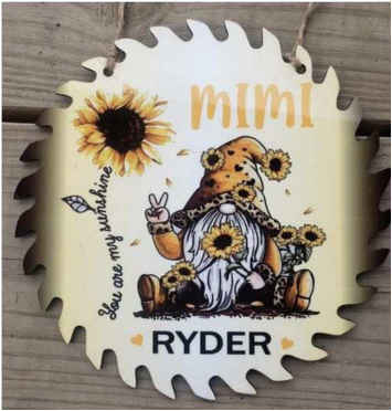 Пустые сублимационные деревянные лезвия для пилы МДФ, дверной знак с веревкой