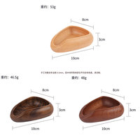 Bol en bois massif Sapele/Noyer noir en forme de cœur, dureté Janka 1010-1410 lbf, sculpté sans joint, pour le stockage des grains de café et des noix