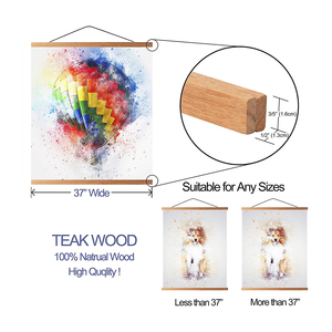 Affiche enroulable en bois durable, vinyle polyester, graphique personnalisé avec décoration magnétique, bannière suspendue - Product Image 2