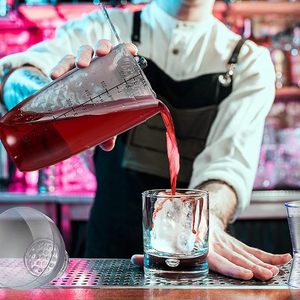 Bình Lắc Quán Bar Trong Suốt Màu Đỏ Xanh Dương Màu Hồng 300Ml 500Ml 700Ml 1000Ml Bình Lắc Cocktail Bằng Nhựa Bình Lắc Nước Ép Trà Bong Bóng - Product Image 2