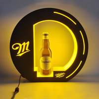 Présentoir de bouteilles de vin Led personnalisé/présentoir de bouteilles de vin Led pour Bar à domicile/présentoir de liqueur éclairé en acrylique personnalisé