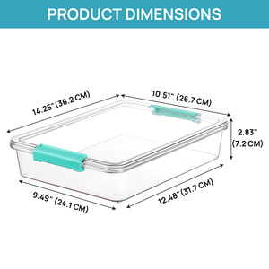 Caja de almacenamiento apilable transparente con tapa-Organizador de plástico a prueba de polvo <span class=keywords><strong>para</strong></span> <span class=keywords><strong>juguetes</strong></span> <span class=keywords><strong>Lego</strong></span>-Contenedor transparente <span class=keywords><strong>para</strong></span> ahorrar espacio - Product Image 3