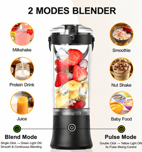 Licuadora Portátil de Viaje con Patente de Fábrica, Recargable por USB, 6 Cuchillas, Libre de BPA, Exprimidor Personal para Hacer Smoothies, para Gimnasio y Deportes - Product Image 4