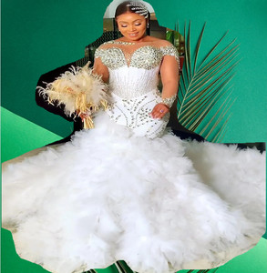 Buy In Bulk Mermaid Wedding Dress With Rhinestones Sheer Glitter For  Sparkle | Alibaba.com