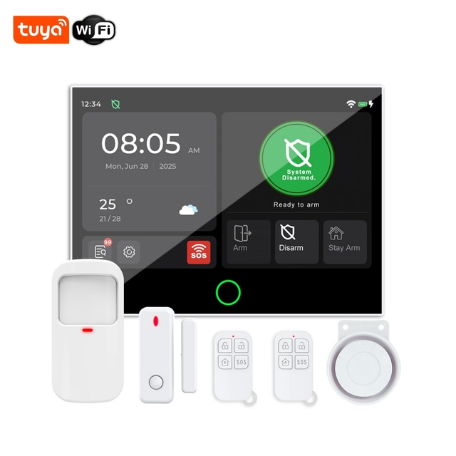 New 7'' Big IPS Touch Screen Alarm Panel WiFi 4G Alarma Para Casa Wireless FSK ASK Tuya Security Alarm Systems