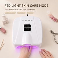 Lampe UV professionnelle rechargeable à double couche et double zone, séchage rapide à un doigt, lumière rose 365nm+405nm, faible chaleur, respectueuse de la peau