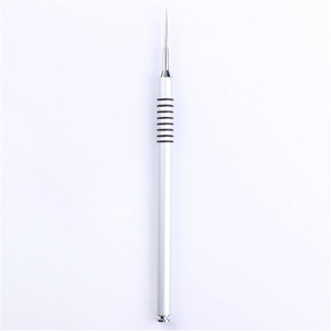 Pinceau à manucure en métal pour nail art, brosse à pigment pour dessin de motifs floraux, pinceau liner pour peinture au gel, outil de décoration pour salon de manucure - Product Image 1