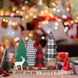Ensemble de décorations de Noël en bois, plaque « Joy To The World », décoration rustique faite à la main pour les fêtes - Product Image 3