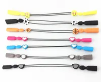 Correa de silicona personalizada para gafas de sol, cadena de alambre de acero 304, ajustable, soporte de cadena para gafas
