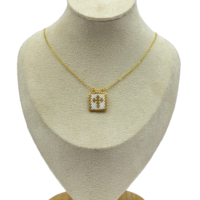 Collier pendentif en alliage imitation perle à motif cœur bohème fait main AHAYA Premium, chaîne à maillons plaquée or, cadeau pour femmes